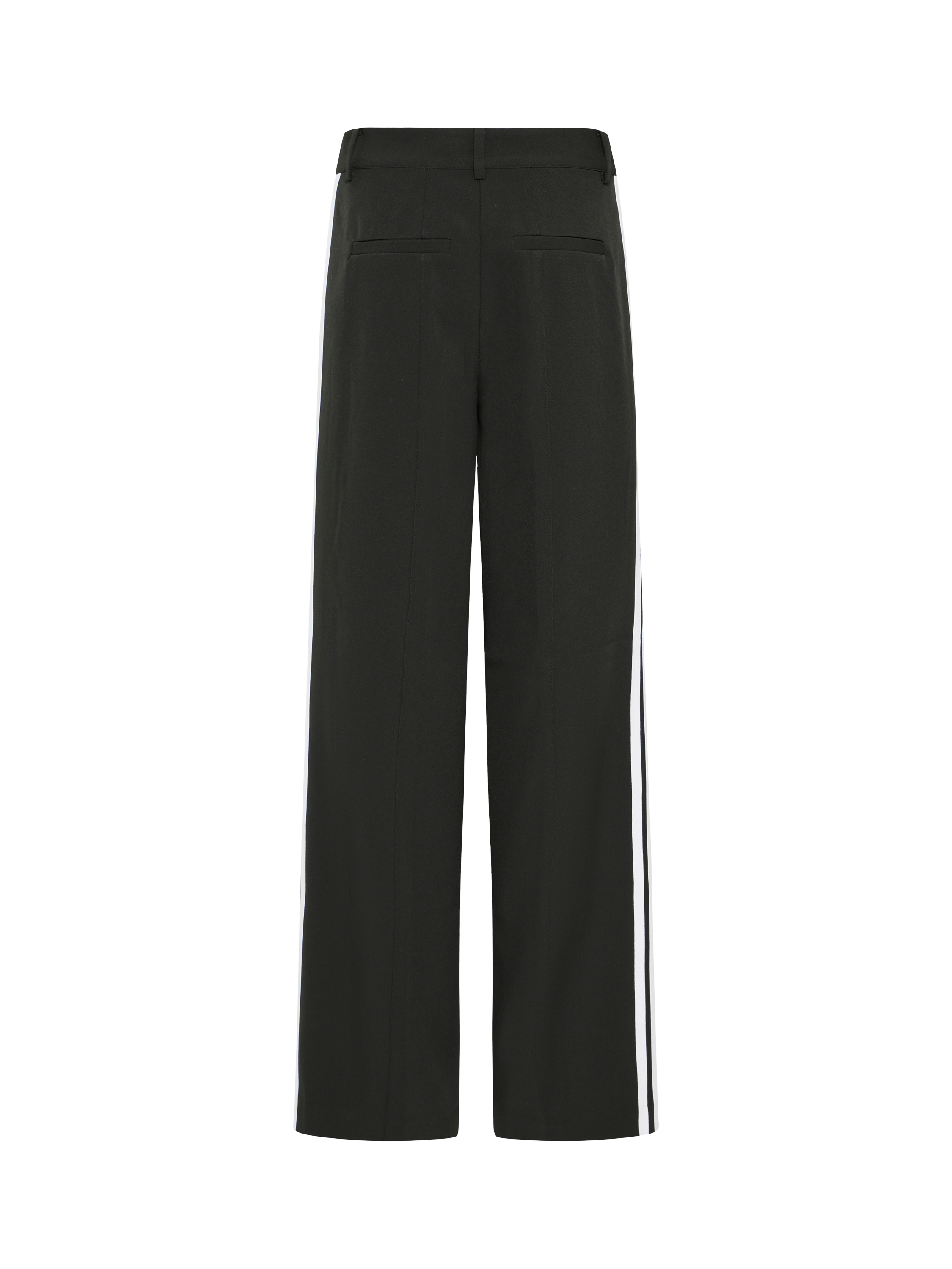Product image 6 of 7, which shows ICHI Folavi Side Stripe Trousers, Black, 8
