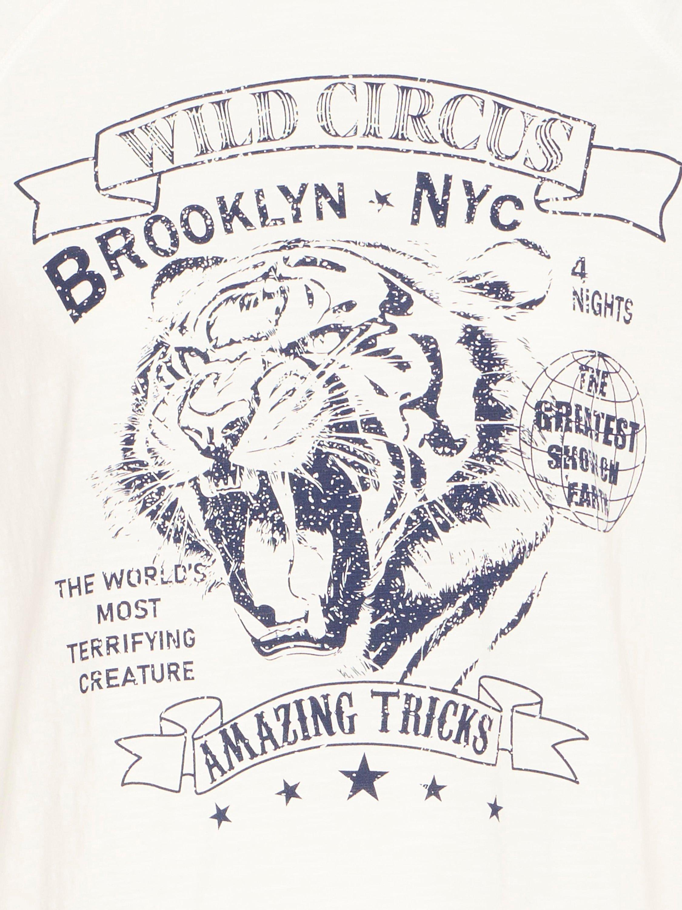 Product image 7 of 7, which shows ICHI Nimo Tiger T-Shirt, White, XS