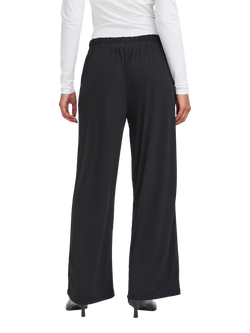 ICHI Lima Elastic Waist Trousers, Black - view 2, Black