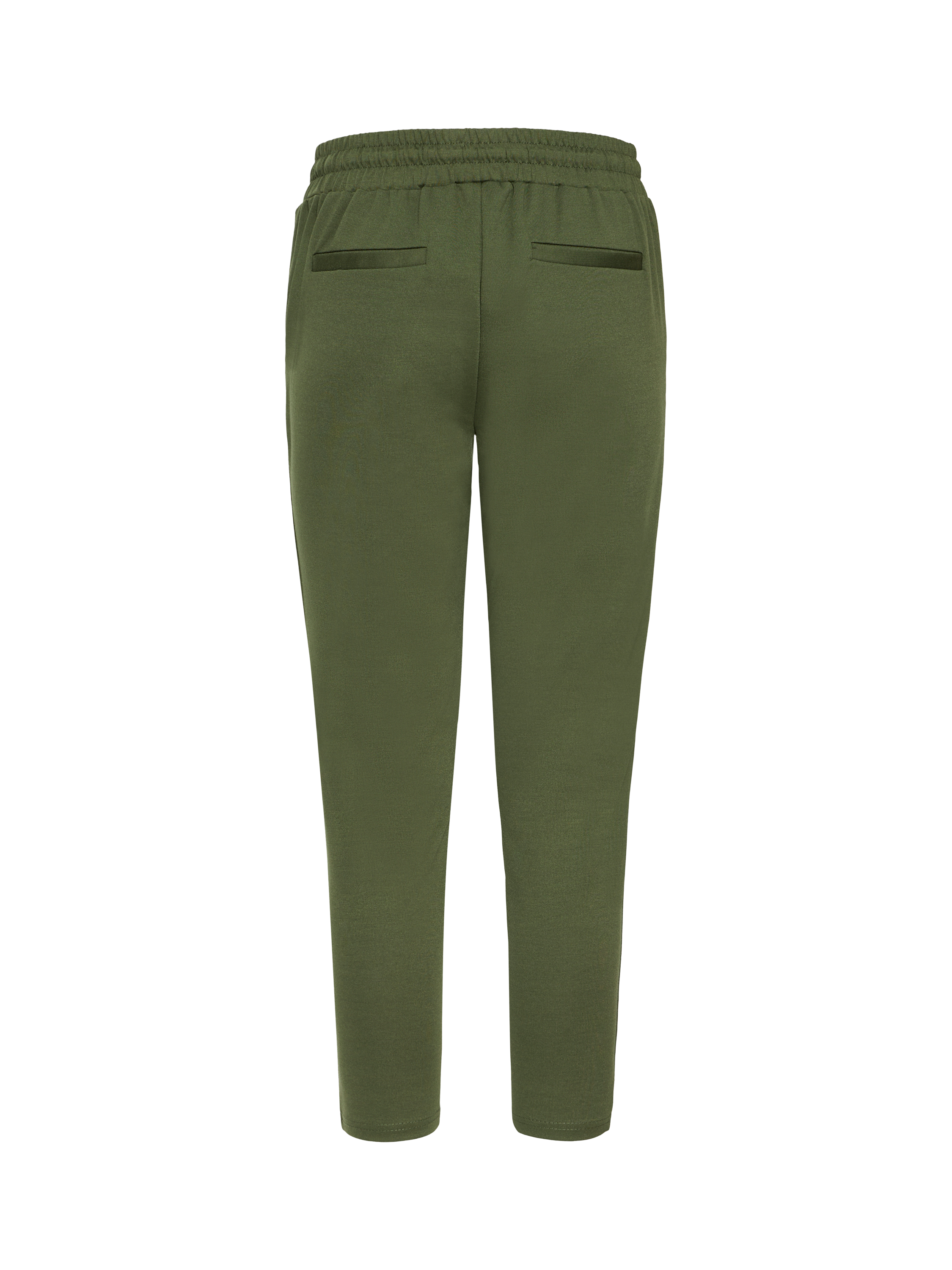 Product image 6 of 7, which shows ICHI Kate Cropped Tailored Trousers, Rifle Green, XS