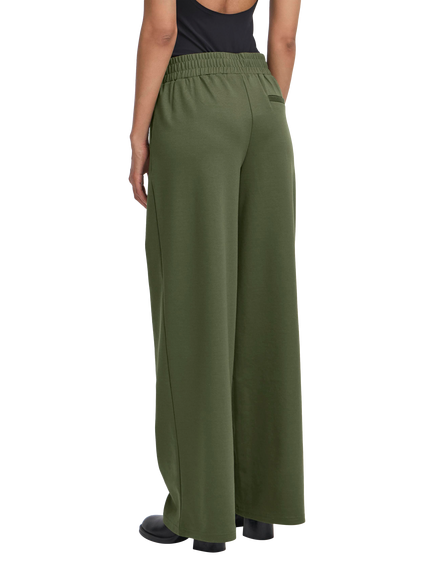 ICHI Kate Wide Leg Tailored Trousers - view 2, Rifle Green