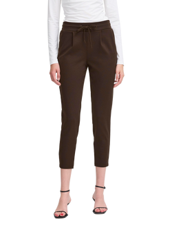 ICHI Kate Cropped Tailored Trousers, Chocolate Torte, Chocolate Torte
