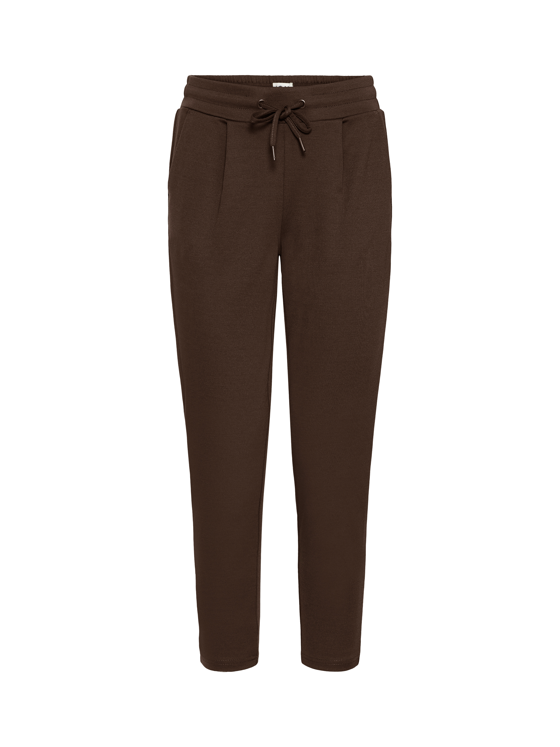 Product image 5 of 7, which shows ICHI Kate Cropped Tailored Trousers, Chocolate Torte, XS