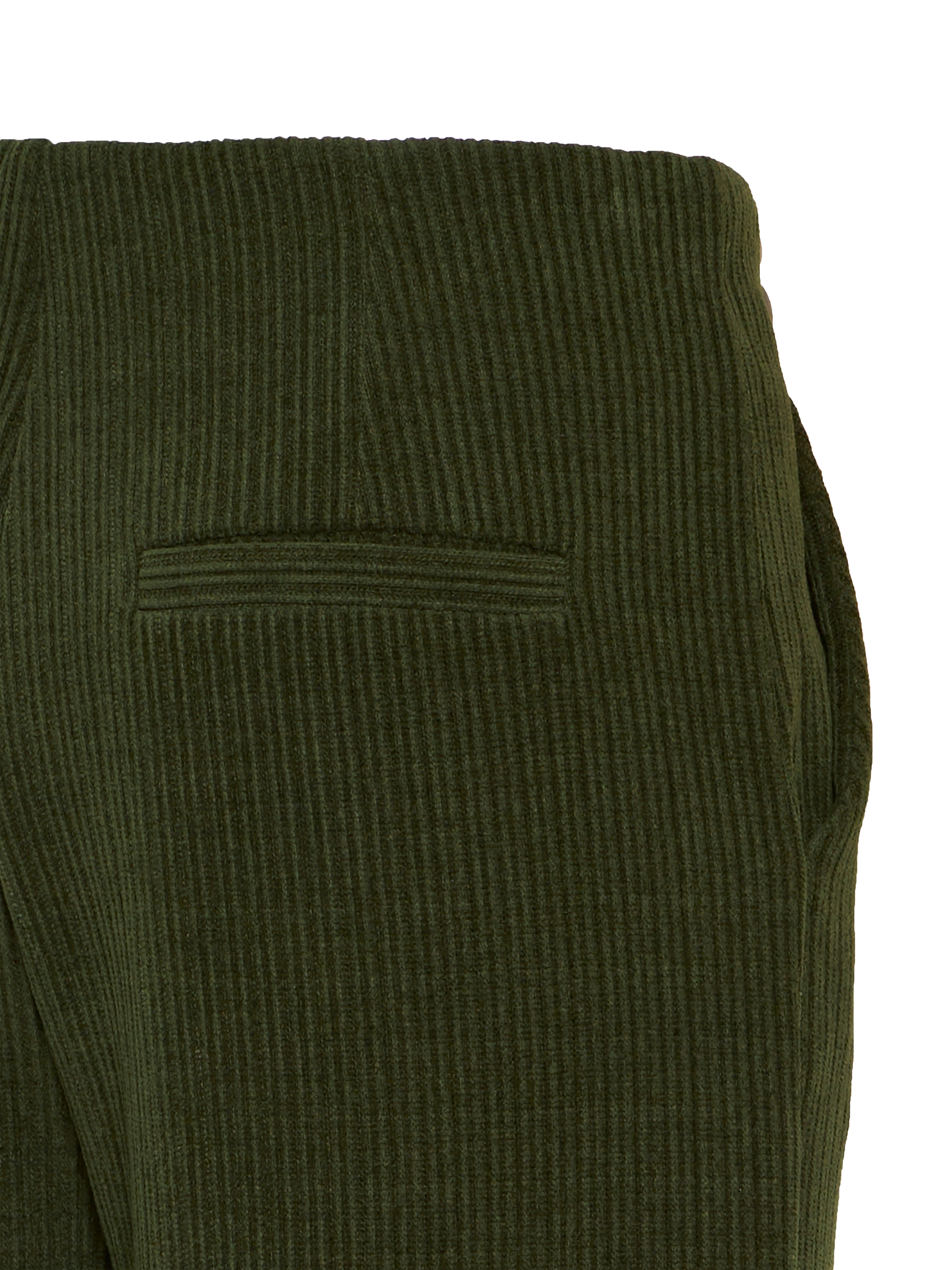 Product image 7 of 7, which shows ICHI Kate Mid Rise Straight Corduroy Trousers, Rifle Green, XS