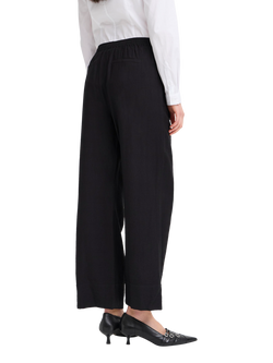 ICHI Ihfazima Cropped Wide-Leg Trousers - view 2, Black