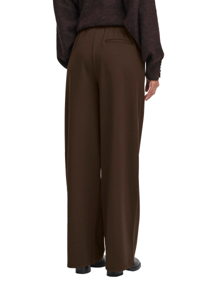 ICHI Kate Wide Leg Tailored Trousers - view 2, Chocolate Torte