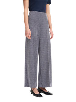 ICHI Kate Jacquard Tailored Trousers, Patriot Blue, Patriot Blue