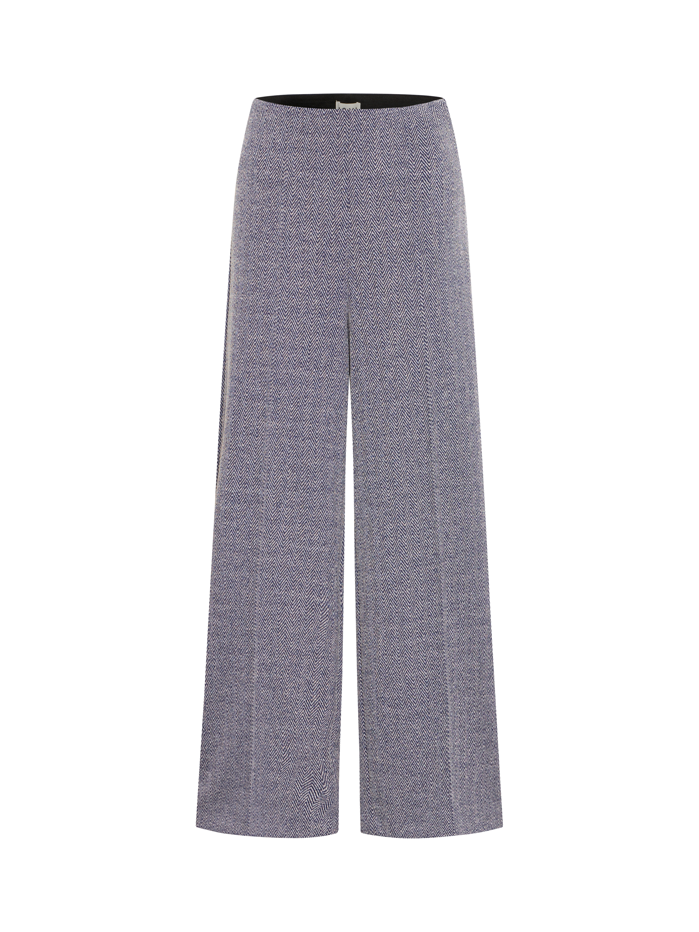 Product image 5 of 7, which shows ICHI Kate Jacquard Tailored Trousers, Patriot Blue, XS