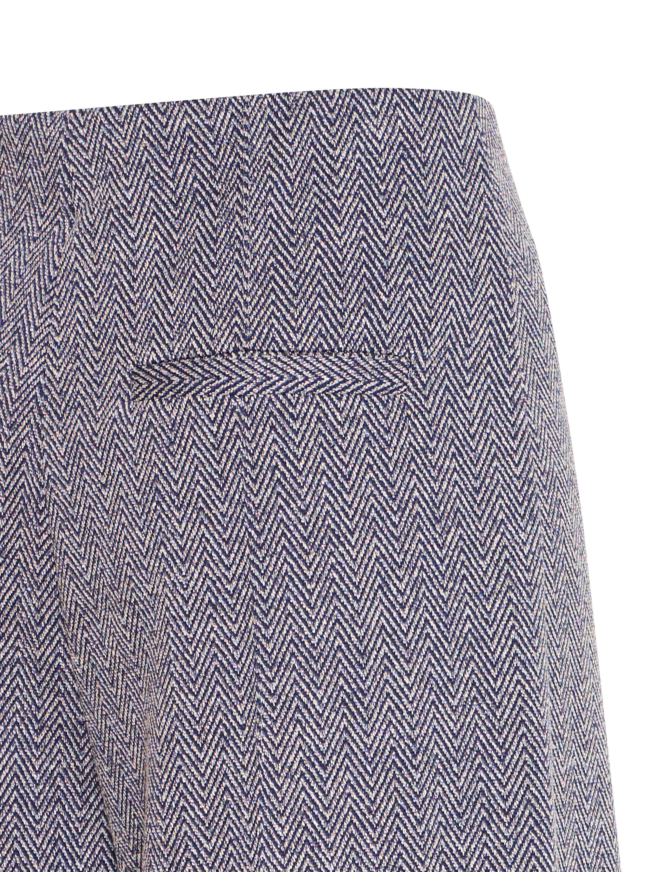 Product image 7 of 7, which shows ICHI Kate Jacquard Tailored Trousers, Patriot Blue, XS