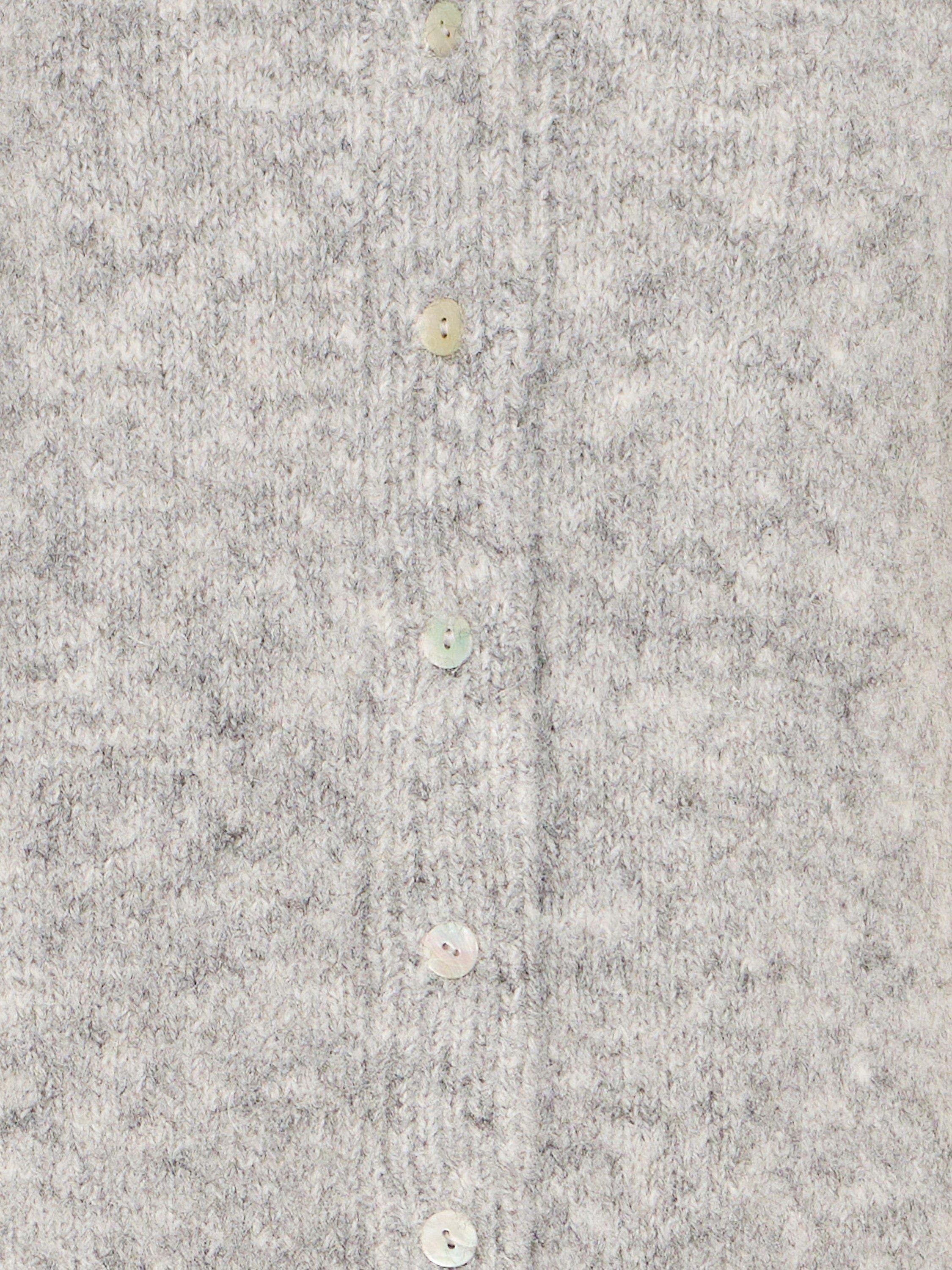 Product image 7 of 7, which shows ICHI Belablue Sleeveless Knit Wool Blend Vest, Light Grey Melange, XS