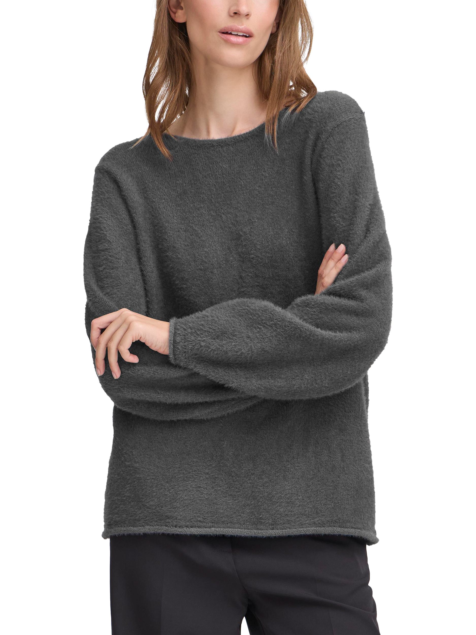 Product image 1 of 6, which shows ICHI Bergie Jumper, Grey, XS