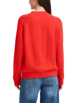 ICHI Dasila Long Sleeve High Neck Jumper - view 2, Red