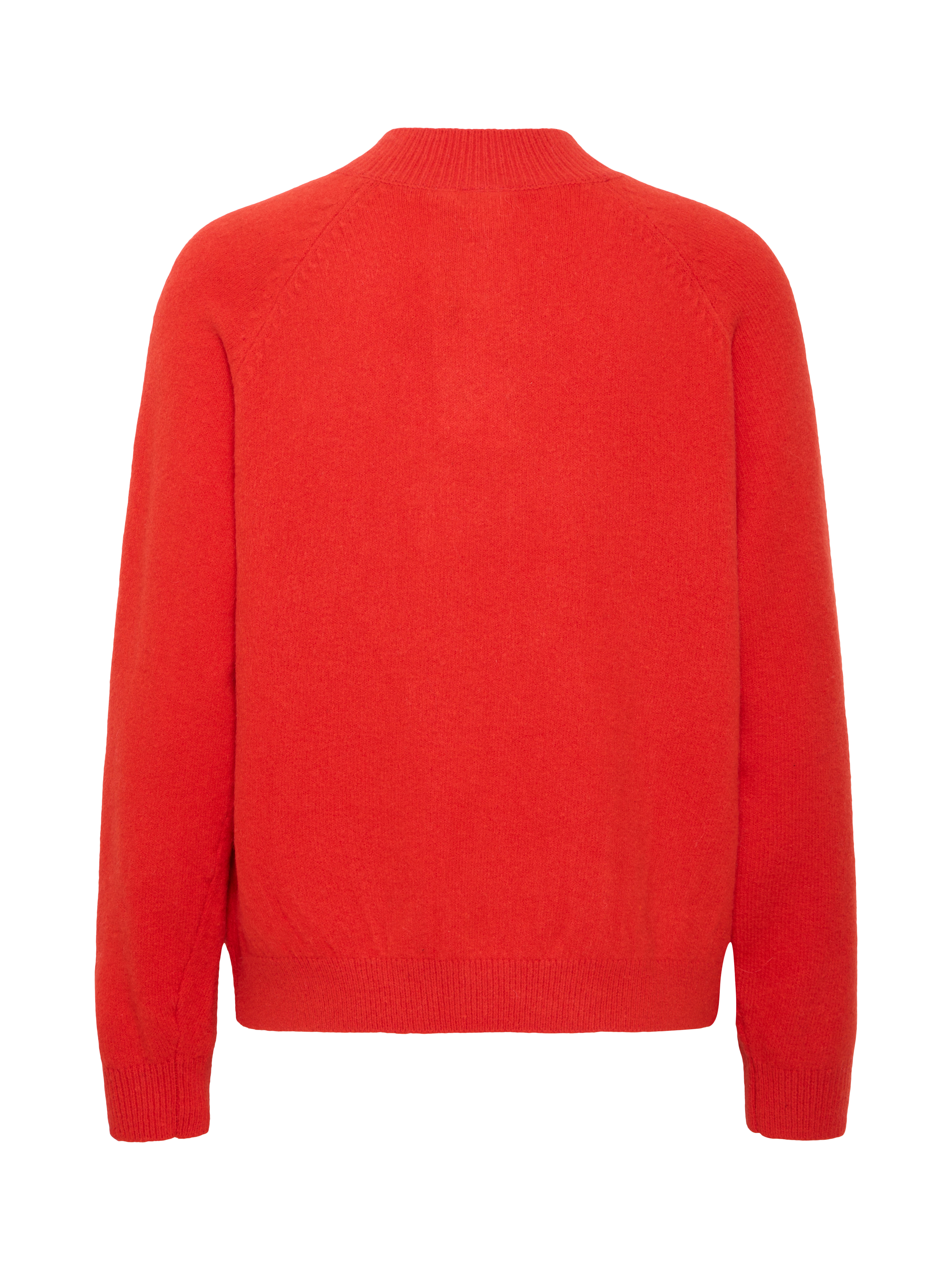 Product image 6 of 7, which shows ICHI Dasila Long Sleeve High Neck Jumper, Red, L