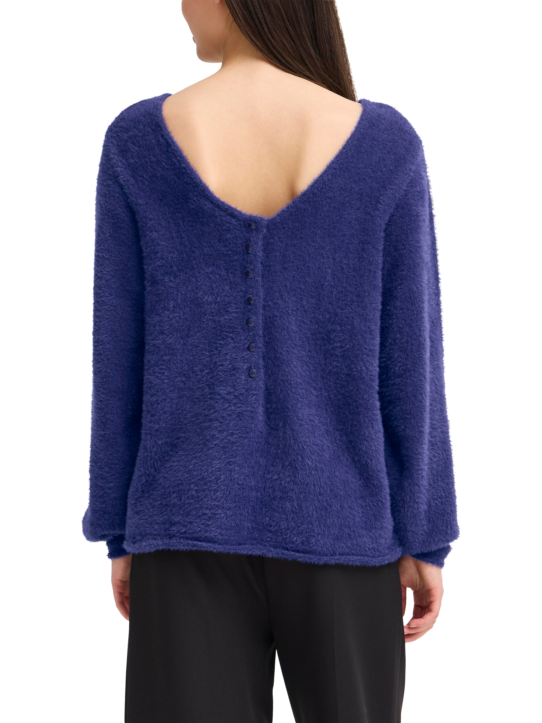 Product image 2 of 6, which shows ICHI Bergie Long Sleeve Jumper, Blue, S