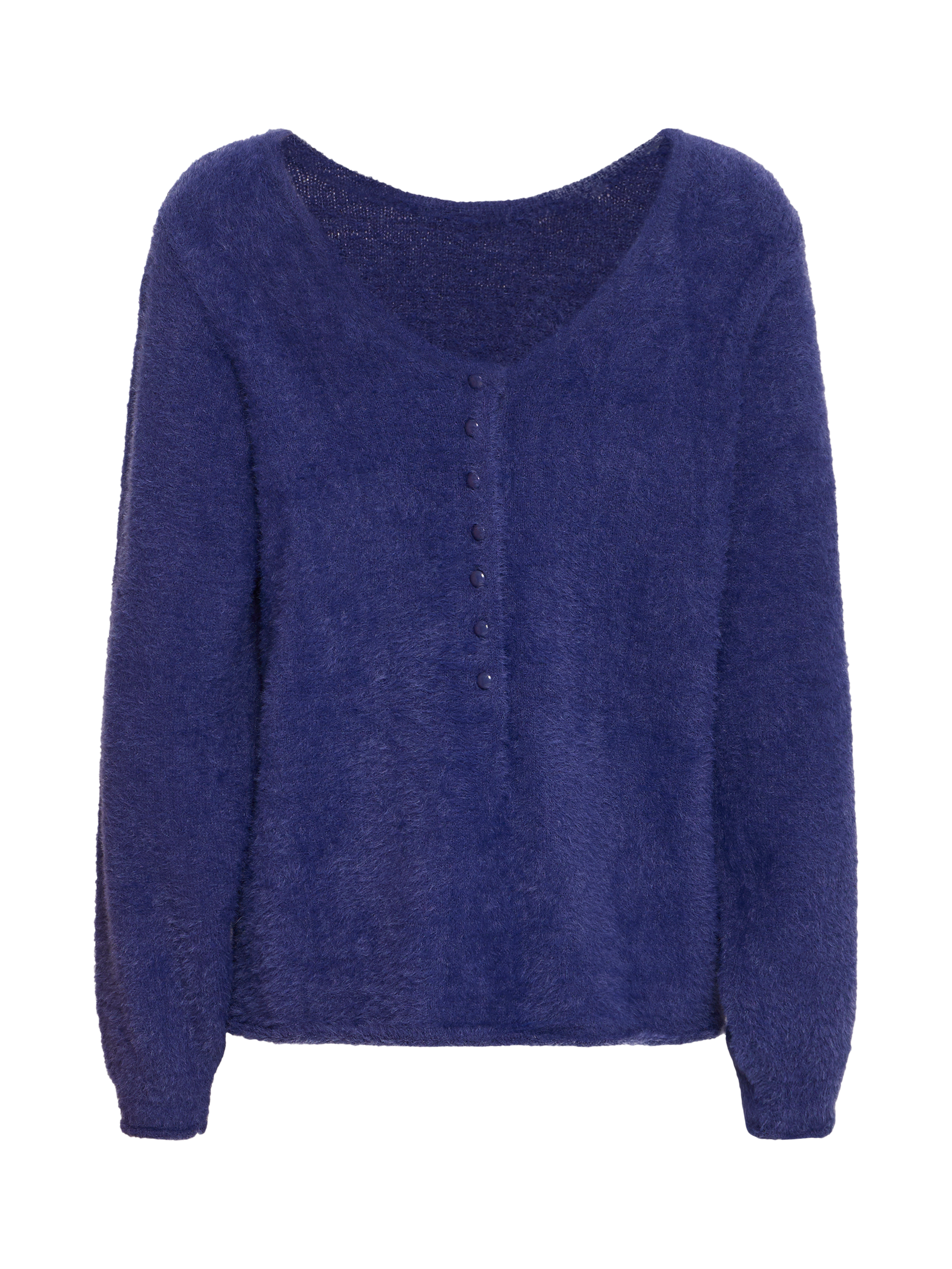 Product image 5 of 6, which shows ICHI Bergie Long Sleeve Jumper, Blue, S