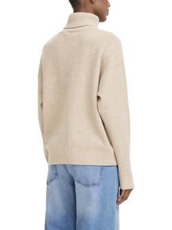 ICHI Dasila Long Sleeve Roll Neck Jumper - view 2, Oatmeal Melange