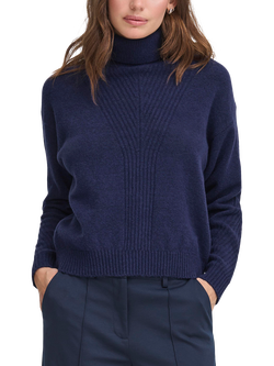 ICHI Dasila Long Sleeve Roll Neck Jumper, Patriot Blue