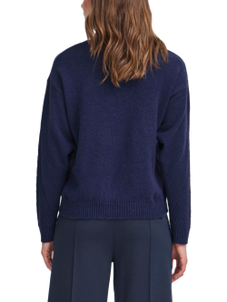 ICHI Dasila Long Sleeve Roll Neck Jumper - view 2, Patriot Blue