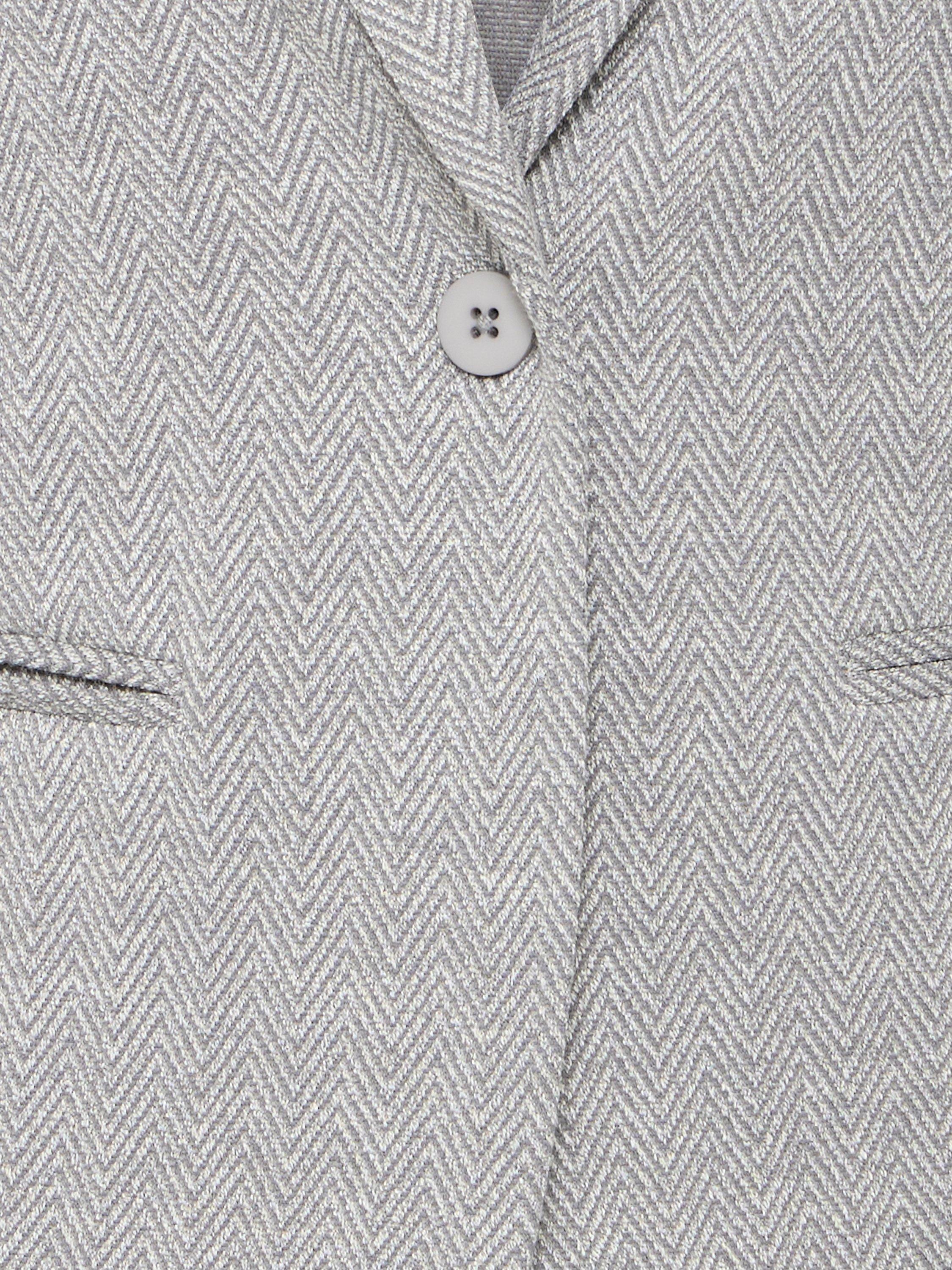 Product image 7 of 7, which shows ICHI Kate Herringbone Jacquard Fitted Blazer, Sharkskin, XS