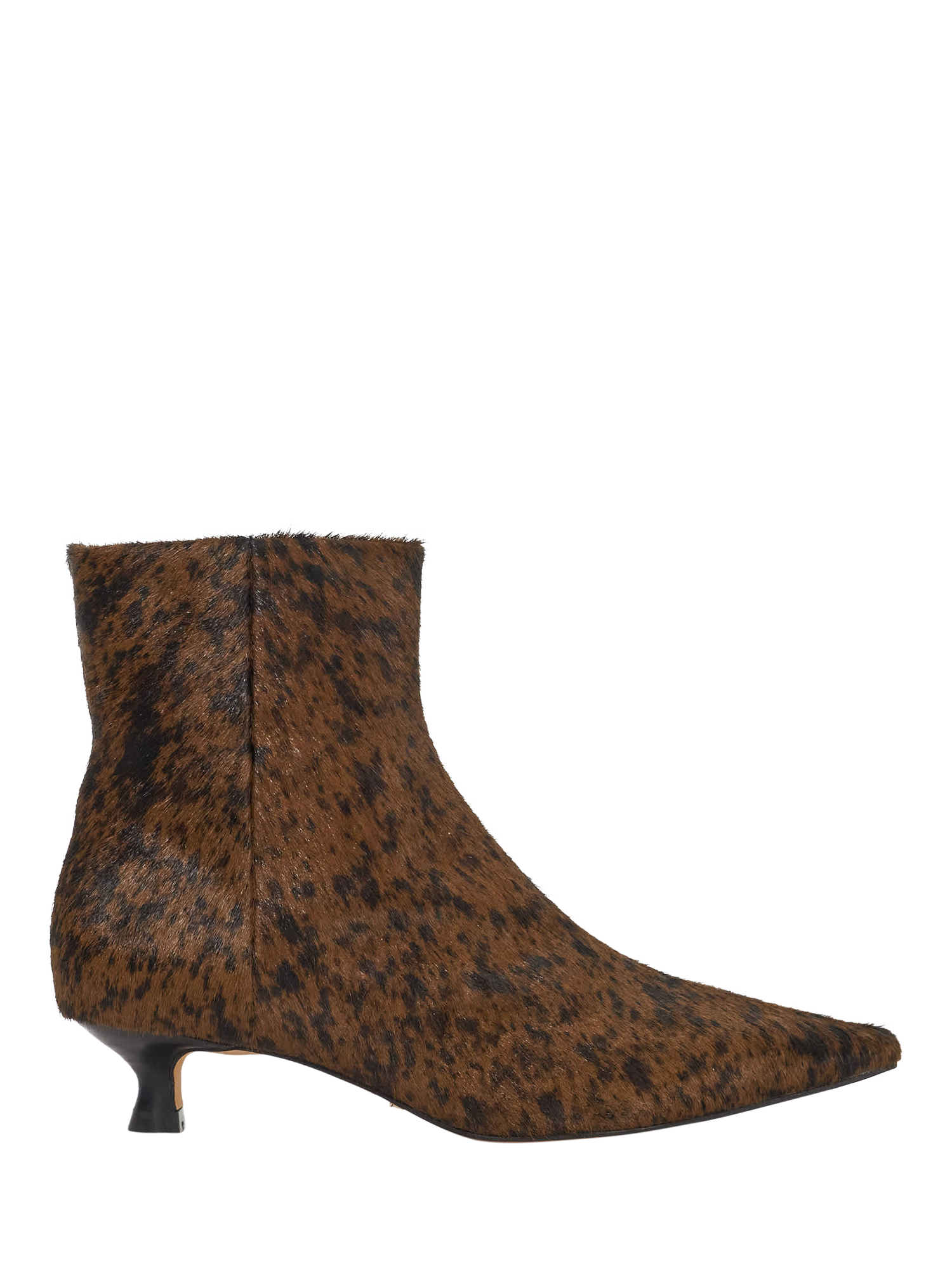 Product image 1 of 6, which shows Dune London Odore Leather Kitten Heel Ankle Boots, Tan-leather, EU36
