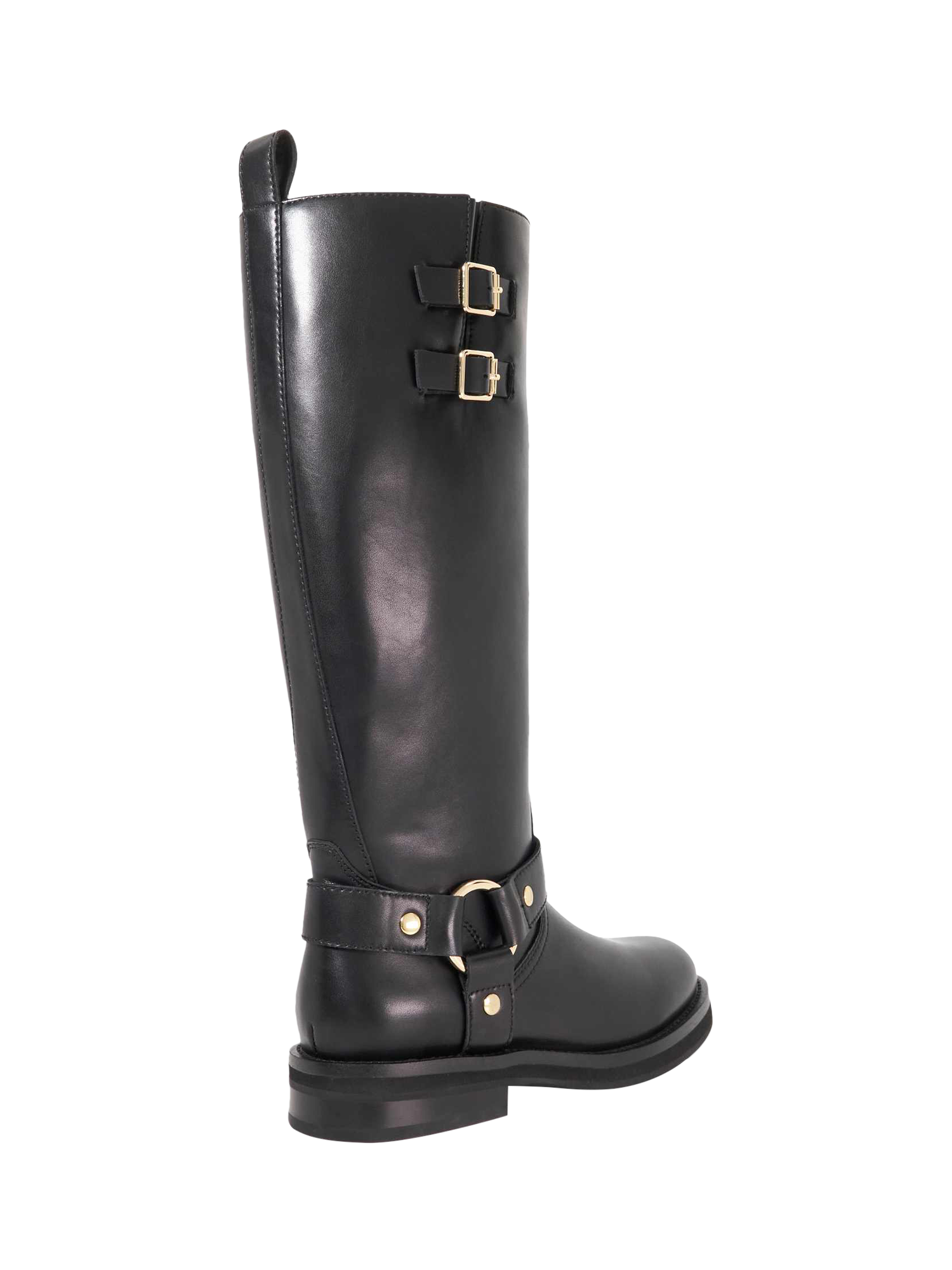 Product image 4 of 5, which shows Dune London Truely Leather Riding Boots, Black, EU36