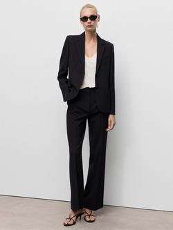 Mango Bergen Single Breasted Stripe Blazer - view 2, Navy