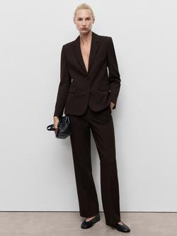 Mango Bergen Blazer - view 2, Dark Brown