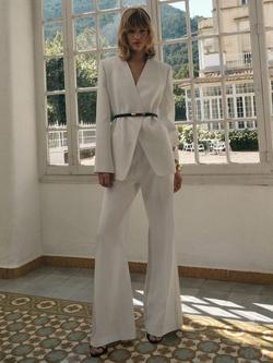 Mango Harry Open Neck Blazer, White - view 2, White