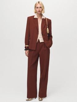 Mango Paris Single Button Blazer, Medium Orange, Medium Orange