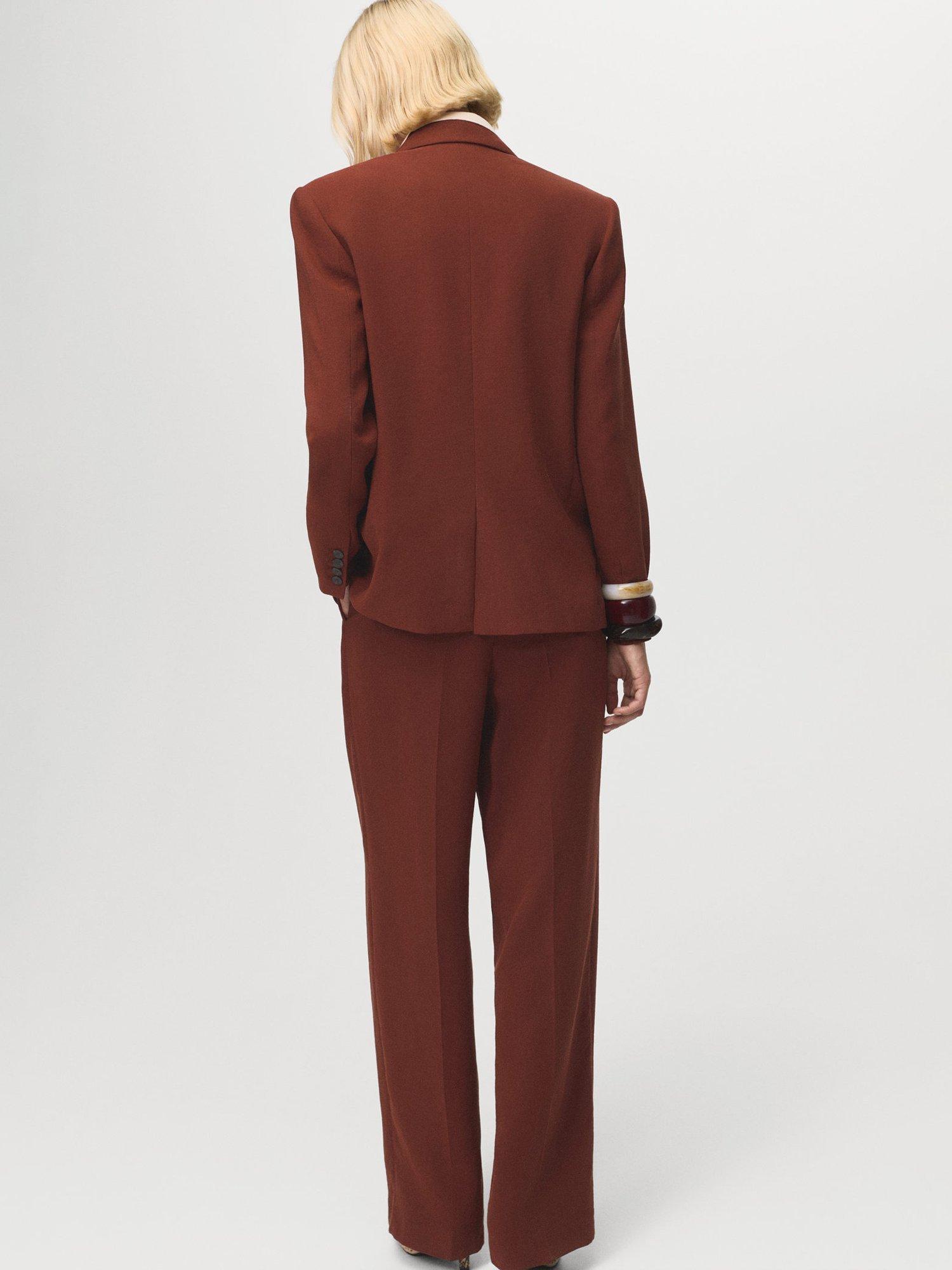 Product image 4 of 8, which shows Mango Paris Single Button Blazer, Medium Orange, S