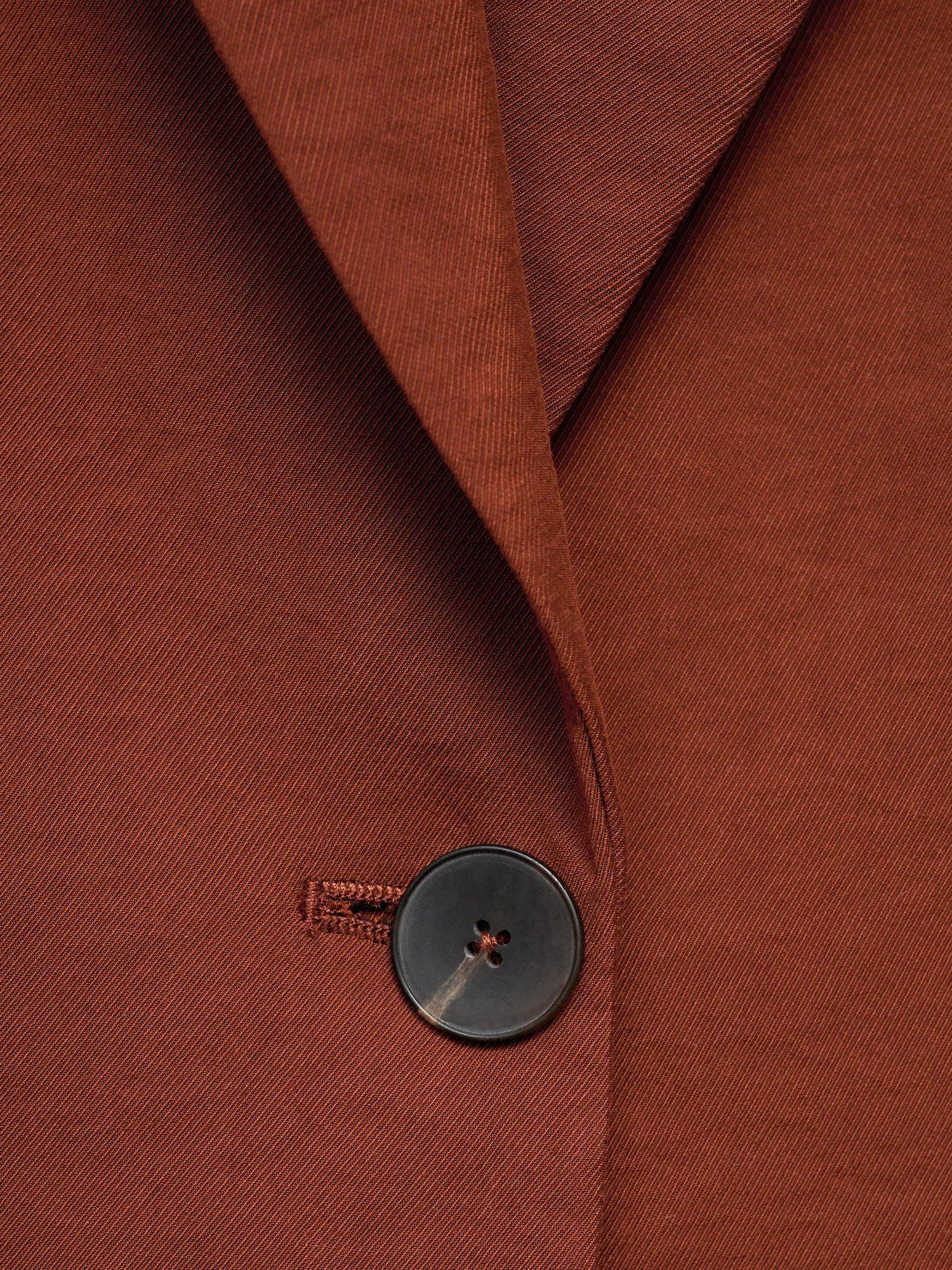 Product image 5 of 8, which shows Mango Paris Single Button Blazer, Medium Orange, S