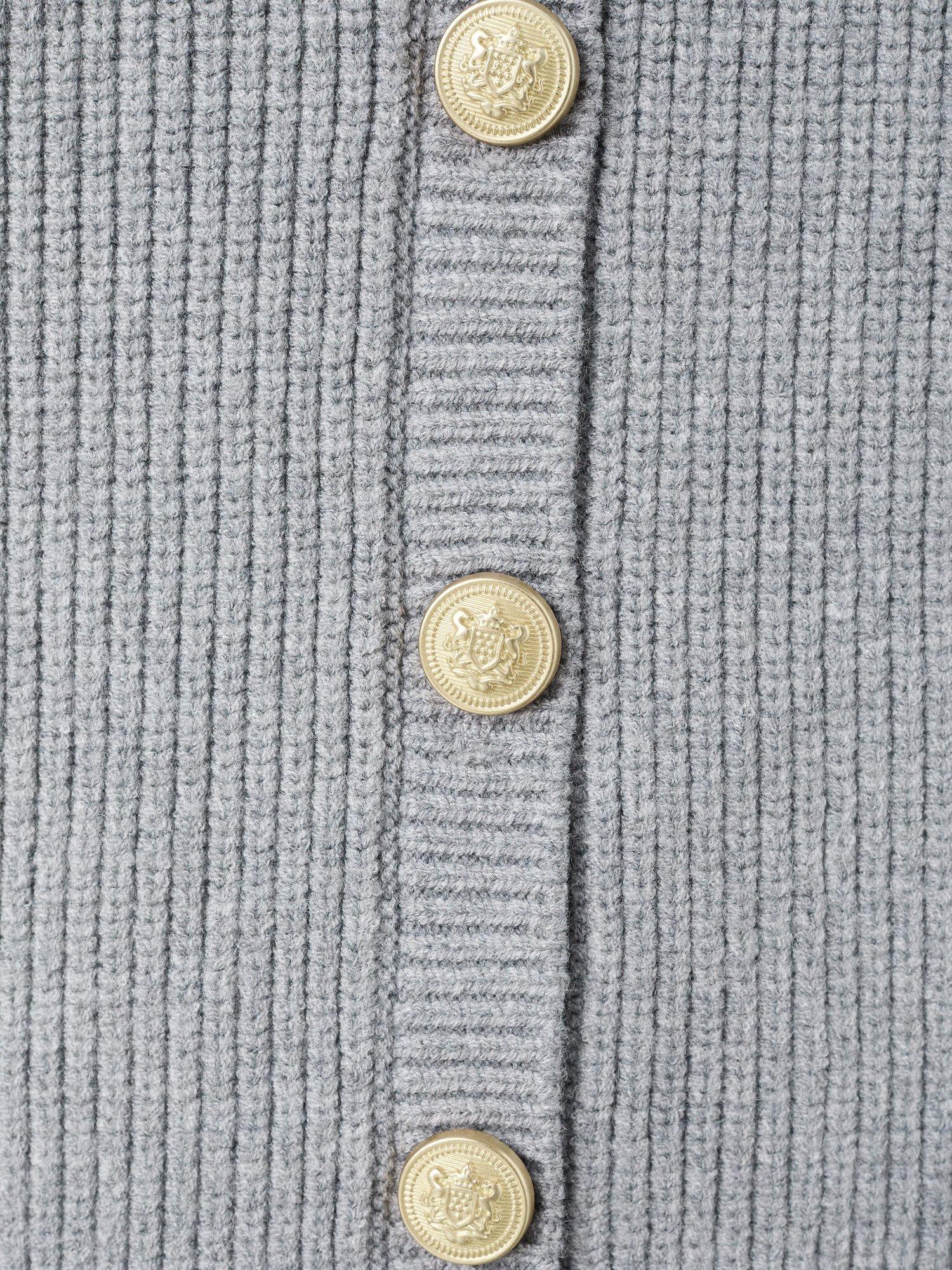 Product image 5 of 8, which shows Mango Giovanni Shirt Trim Cardigan, Grey, XL