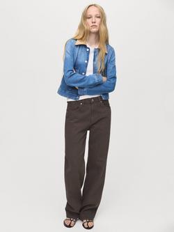 Mango Adara Denim Barn Jacket, Mid Blue - view 2, Mid Blue