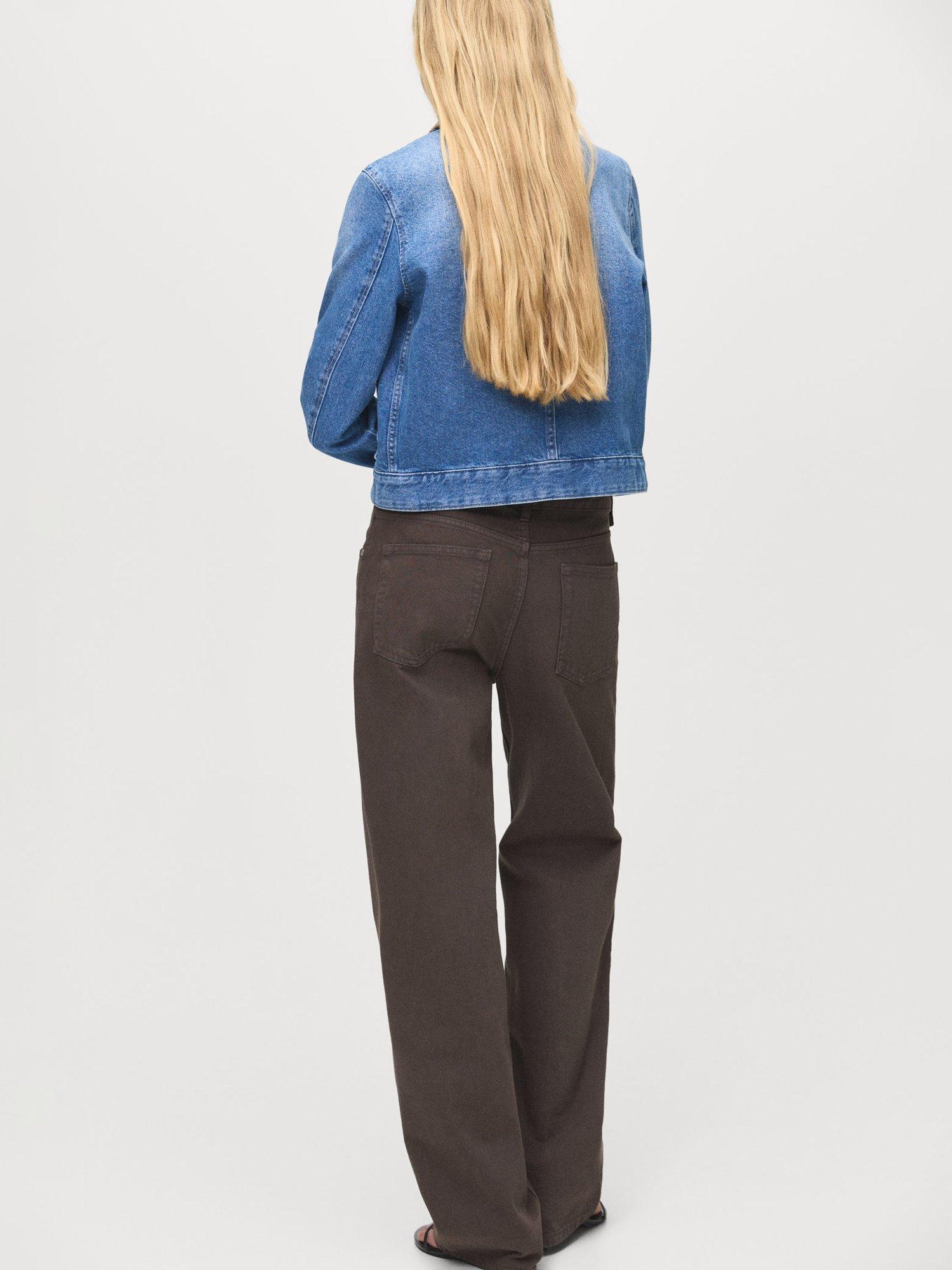 Product image 4 of 7, which shows Mango Adara Denim Barn Jacket, Mid Blue, L