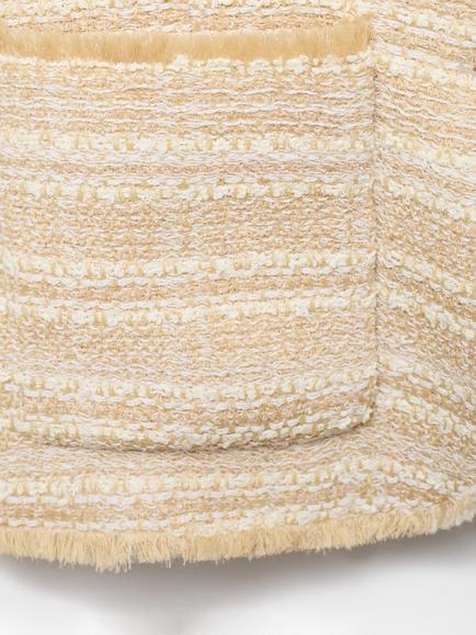 Mango Anne Boucle Jacket, Light Beige - view 2, Light Beige