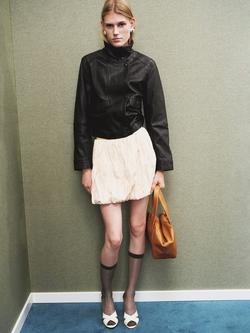 Mango Comme Pure Leather Jacket, Brown - view 2, Brown