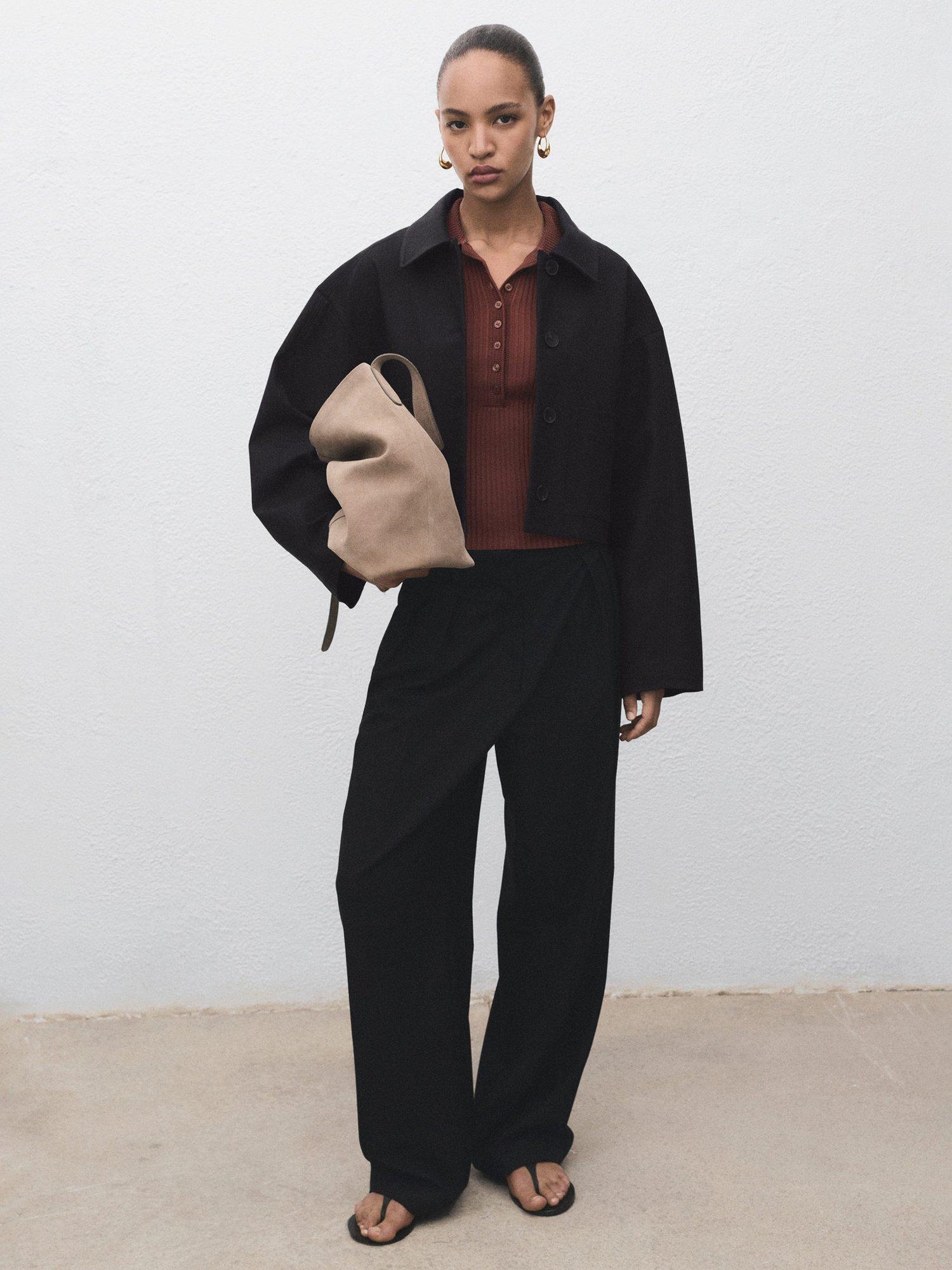 Product image 2 of 8, which shows Mango Julia Boxy Jacket, Black, L