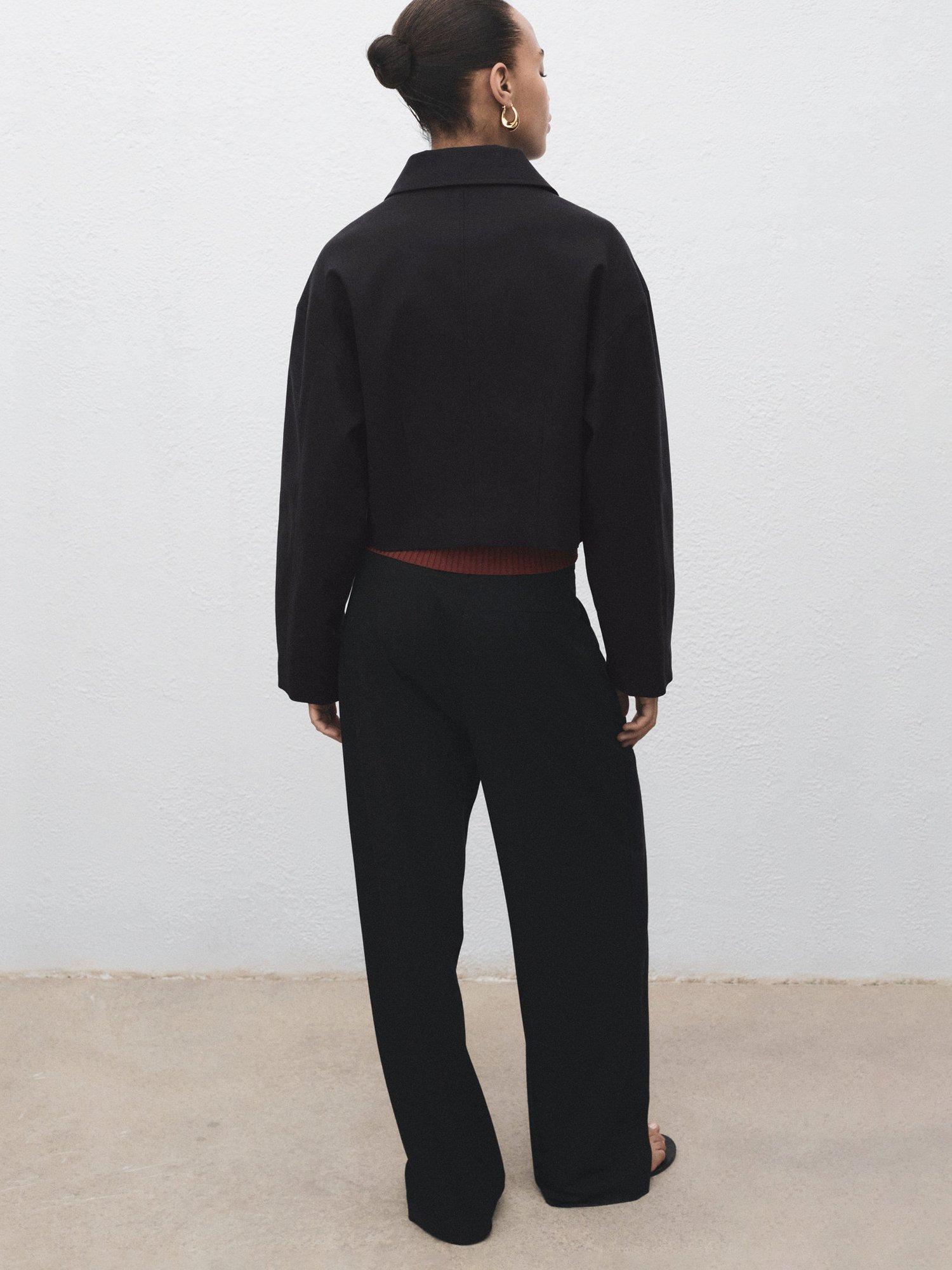 Product image 4 of 8, which shows Mango Julia Boxy Jacket, Black, L