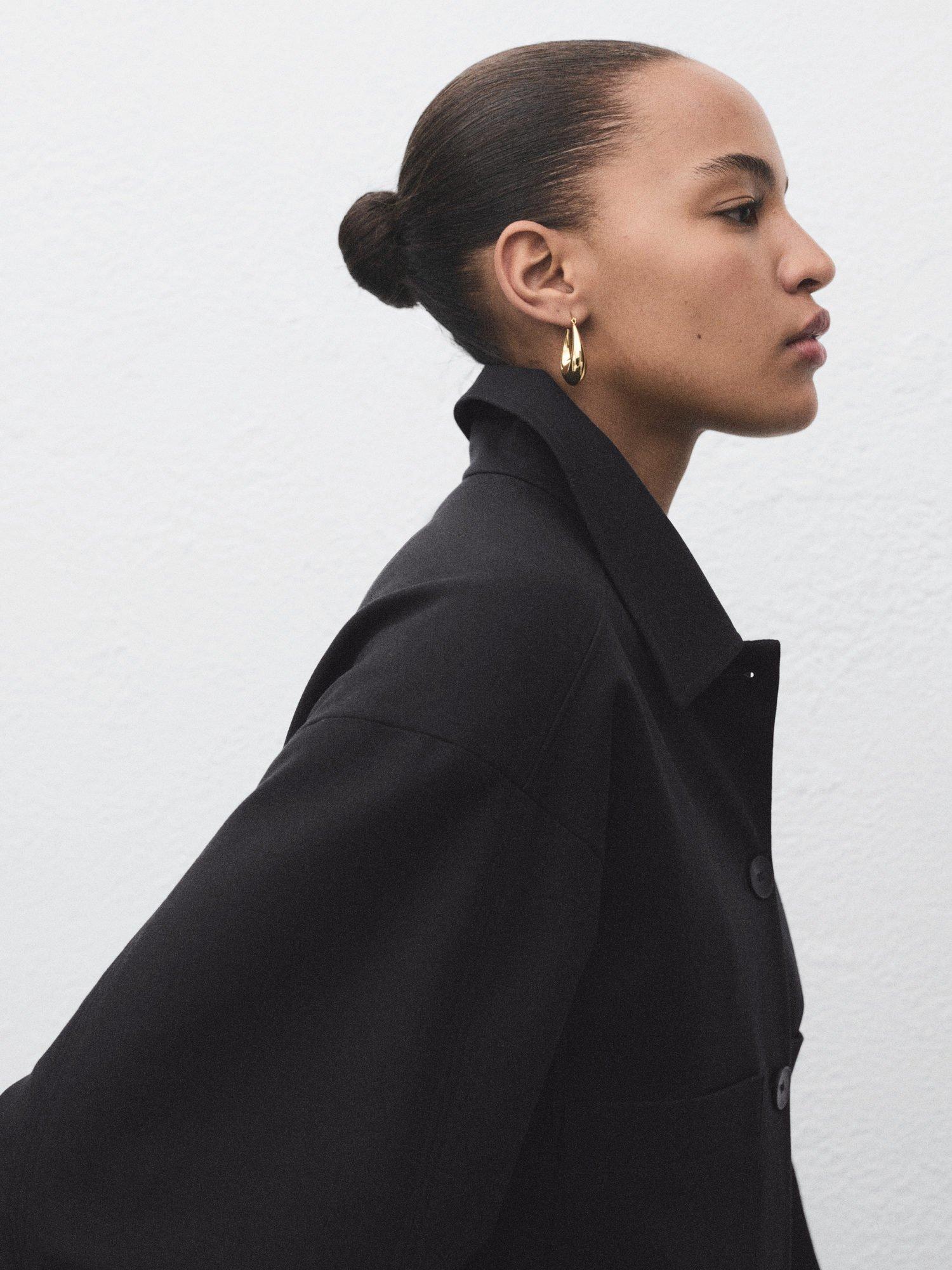 Product image 6 of 8, which shows Mango Julia Boxy Jacket, Black, L