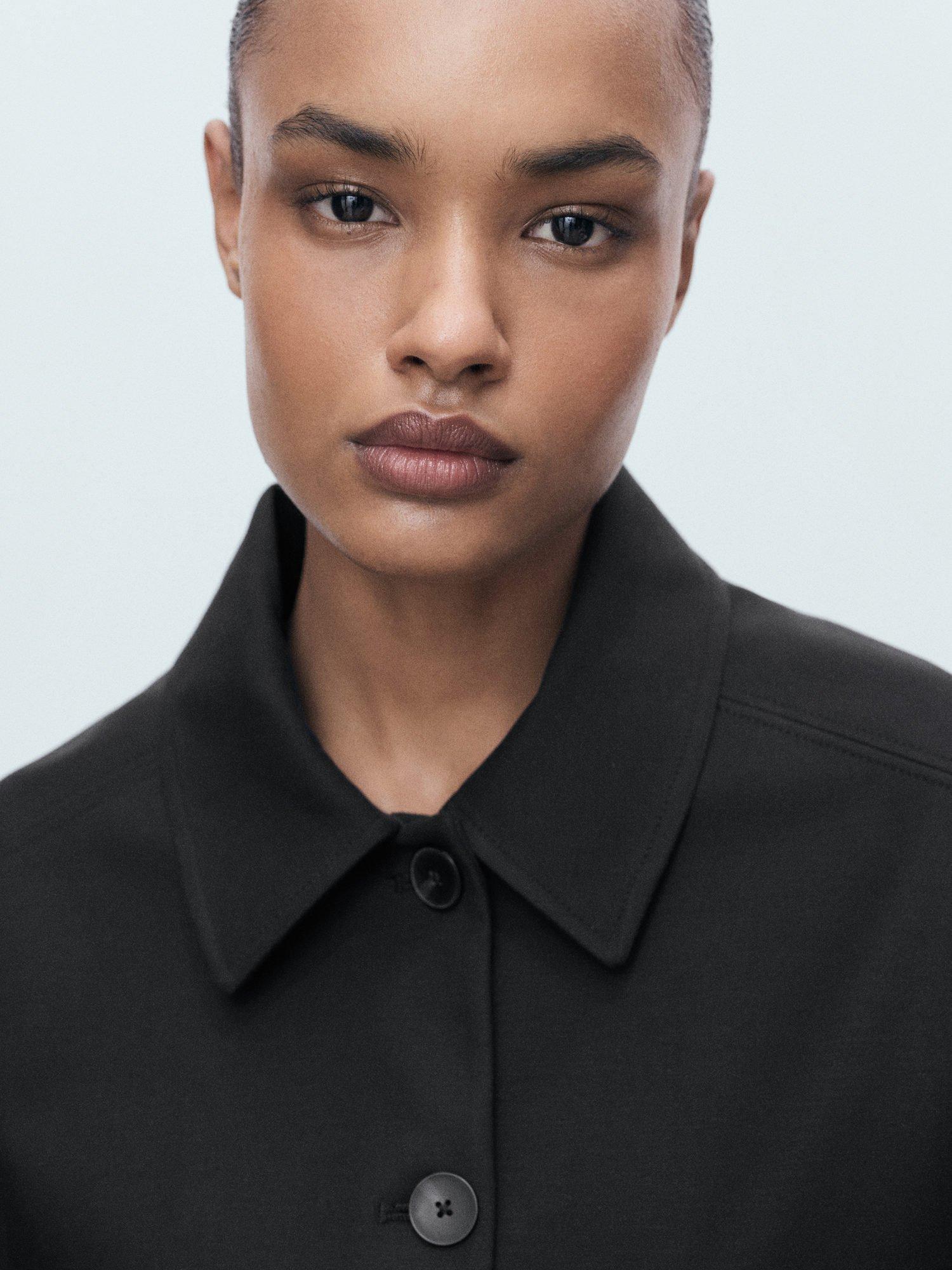 Product image 7 of 8, which shows Mango Julia Boxy Jacket, Black, L