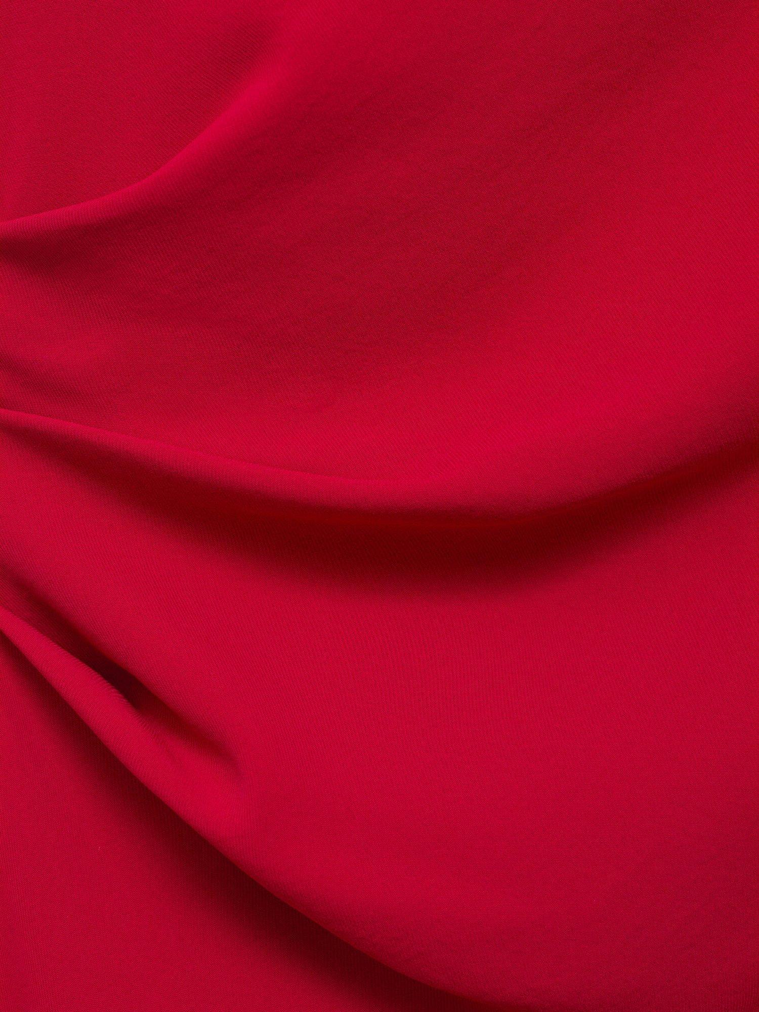 Product image 9 of 9, which shows Mango Edgar Sleeveless Ruched Dress, Red, 10