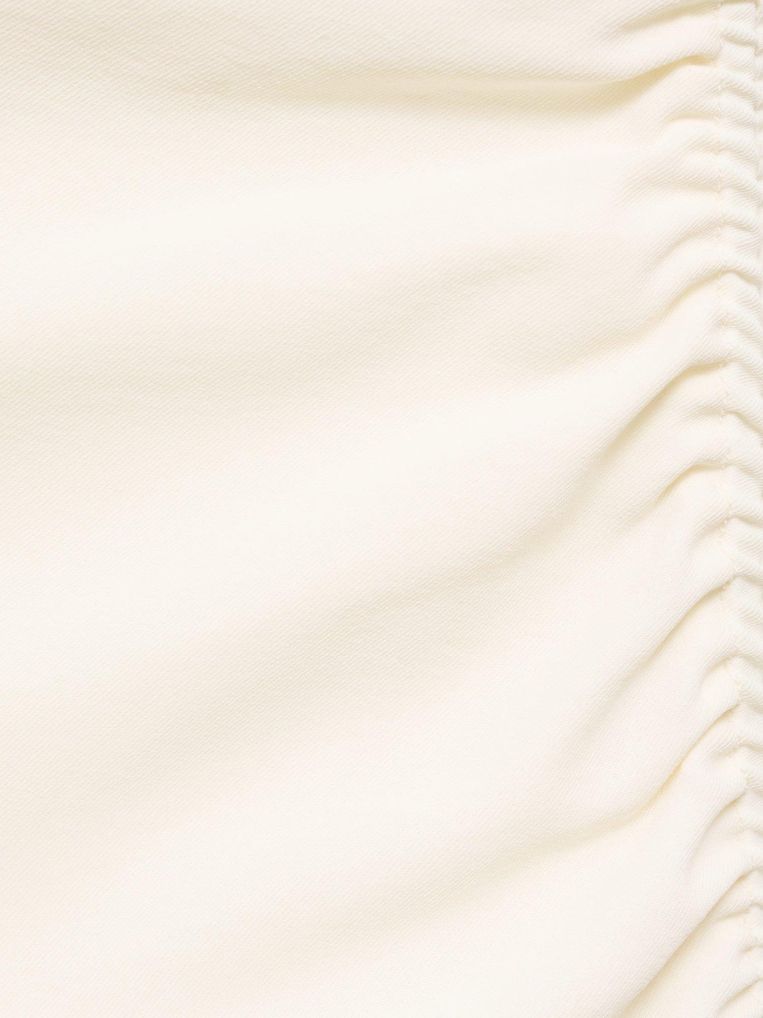 Product image 5 of 7, which shows Mango Edine Ruched Midi Dress, Natural White, 10