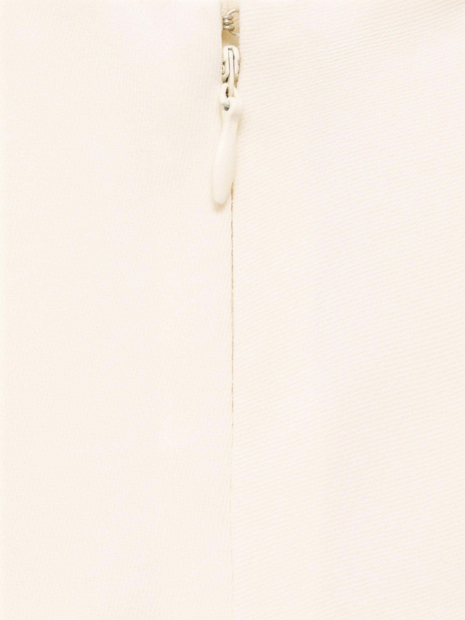 Product image 7 of 7, which shows Mango Edine Ruched Midi Dress, Natural White, 10