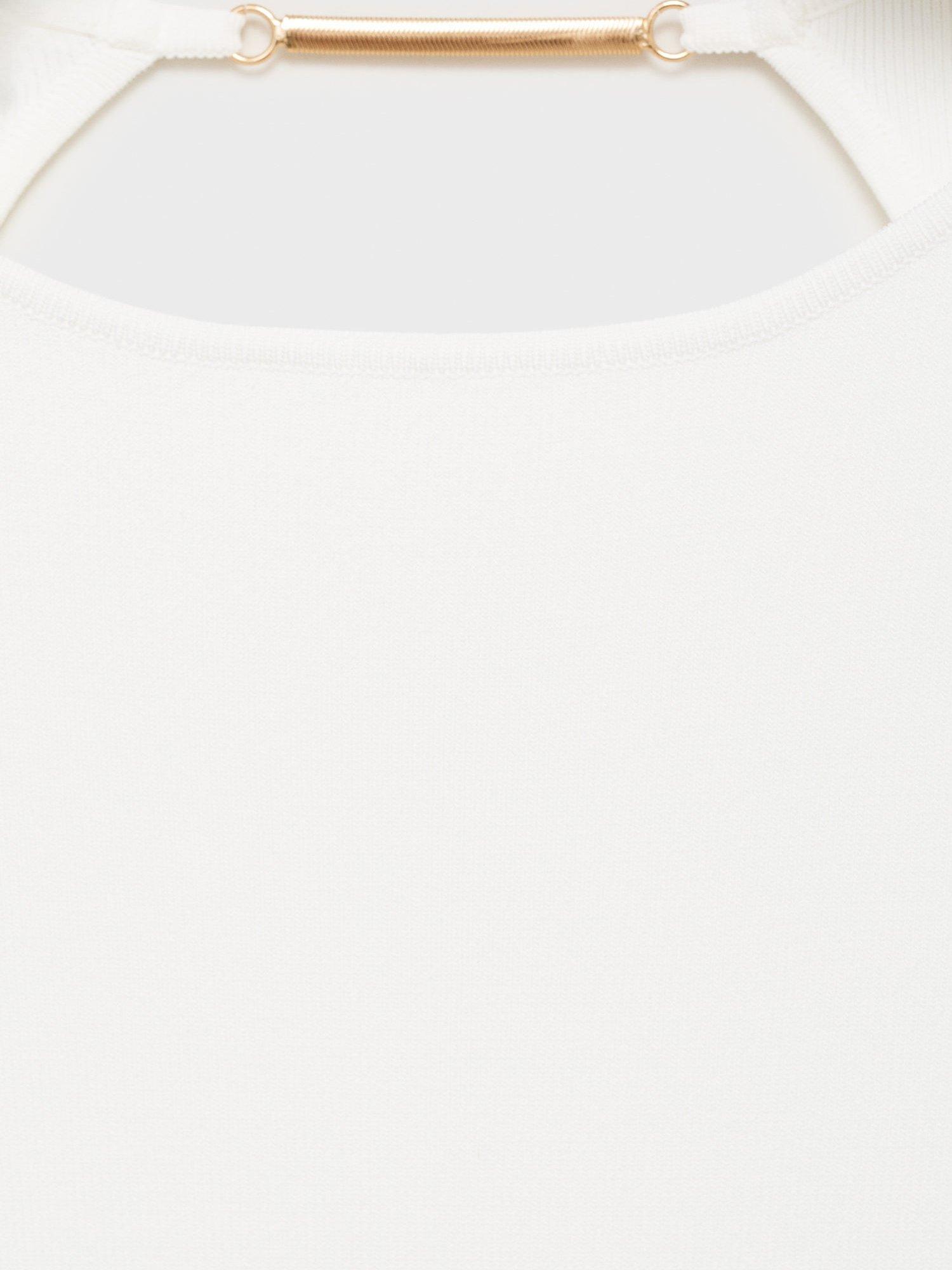 Product image 7 of 7, which shows Mango Dover Open Back Mini Dress, Natural White, 10