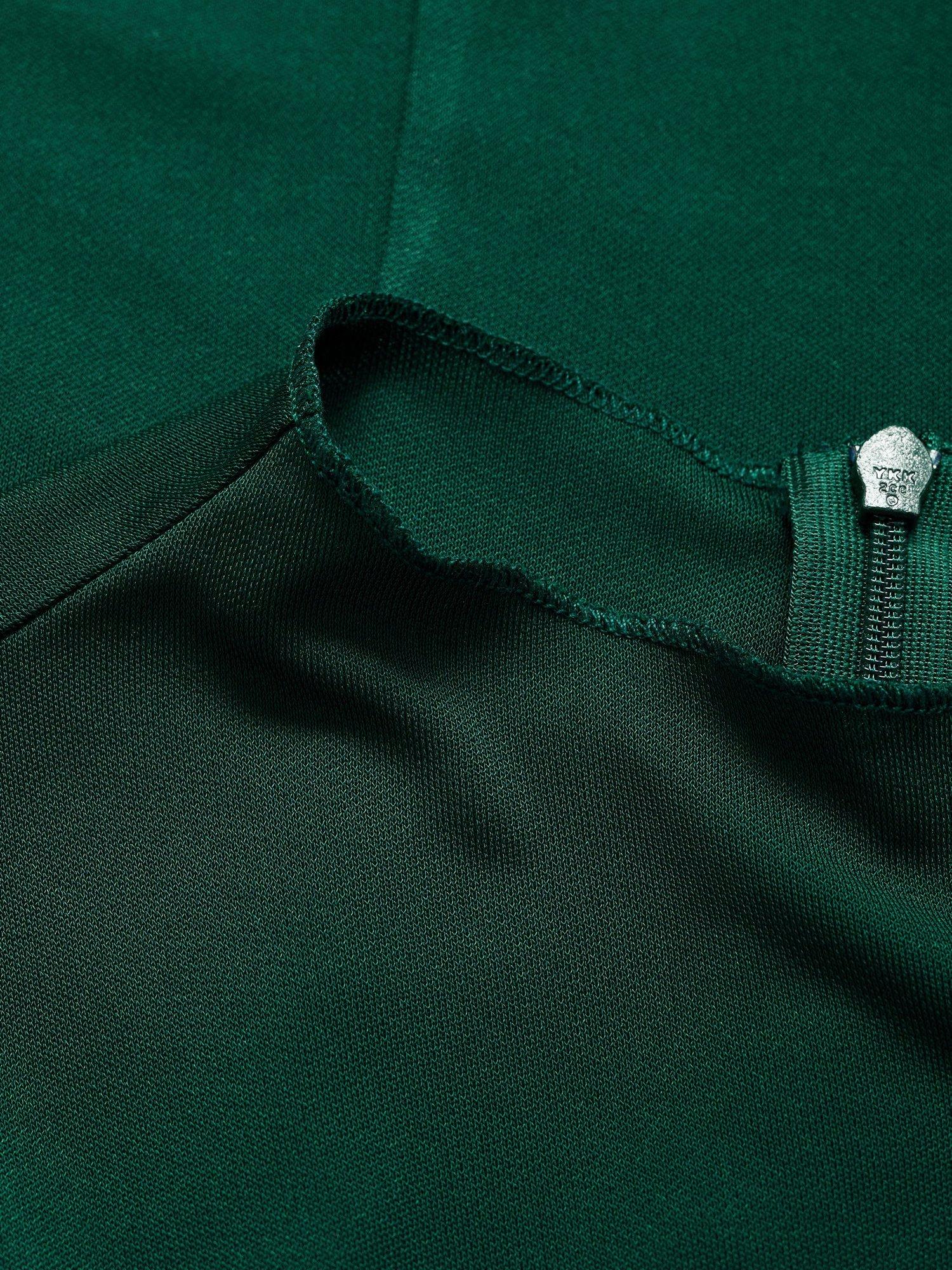 Product image 5 of 7, which shows Mango Godeti Sleeveless Dress, Dark Green, 10