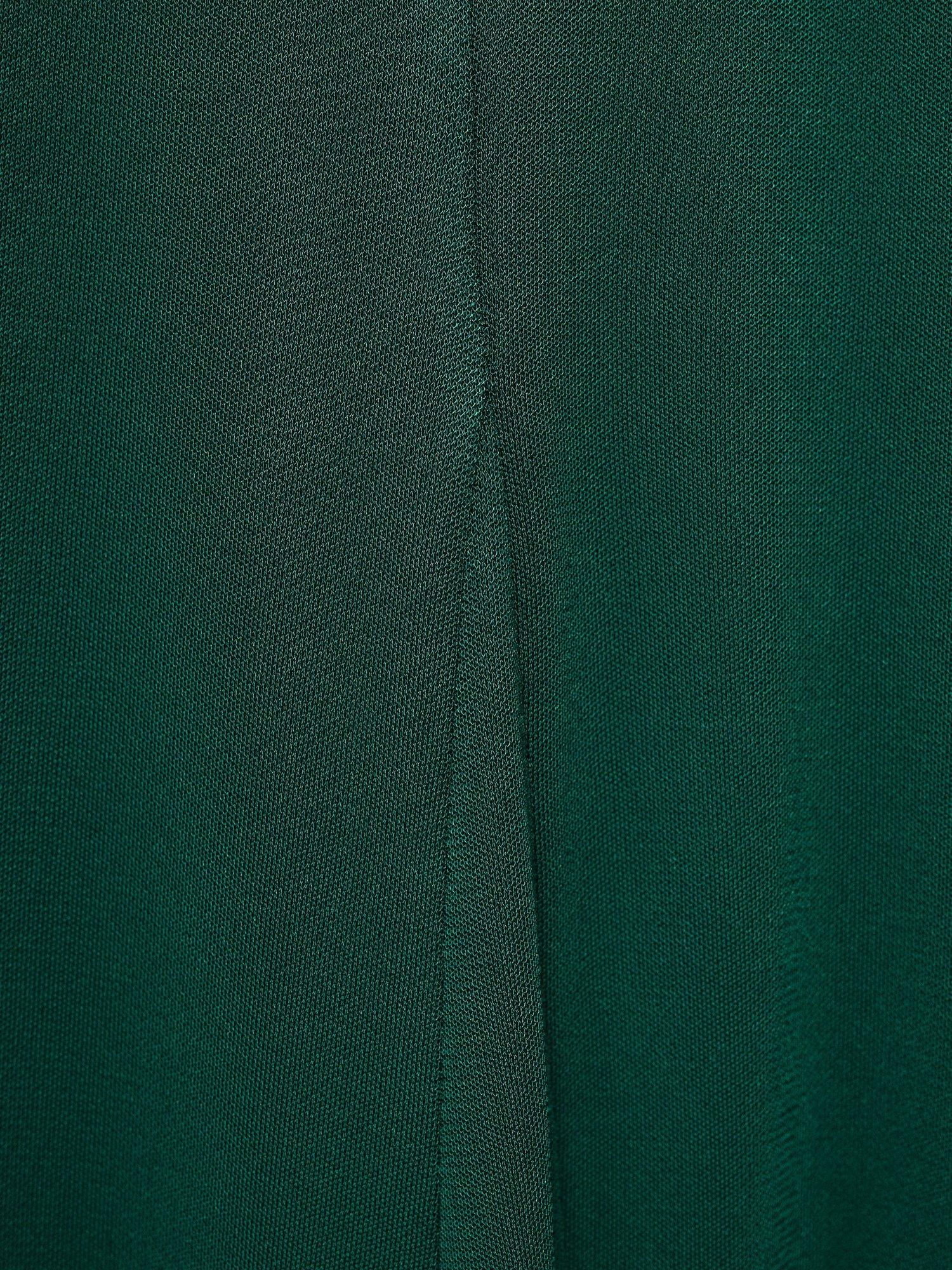 Product image 7 of 7, which shows Mango Godeti Sleeveless Dress, Dark Green, 10