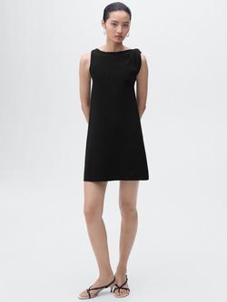 Mango Jane Asymmetric Sleeveless Knit Maxi Dress - view 2, Black