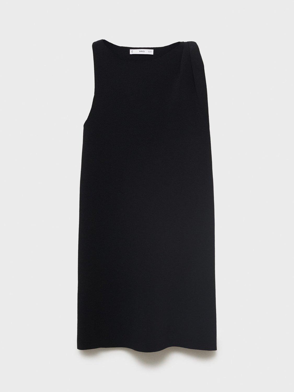 Product image 3 of 7, which shows Mango Jane Asymmetric Sleeveless Knit Maxi Dress, Black, 10