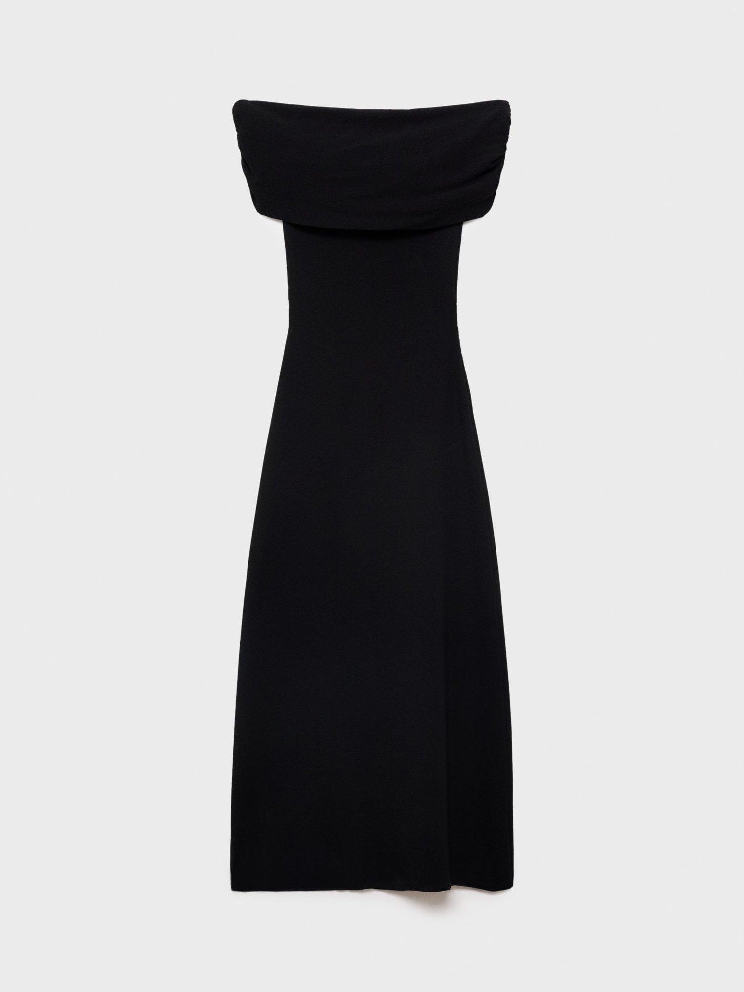 Product image 3 of 6, which shows Mango Lola Bardot Maxi Dress, Black, 10