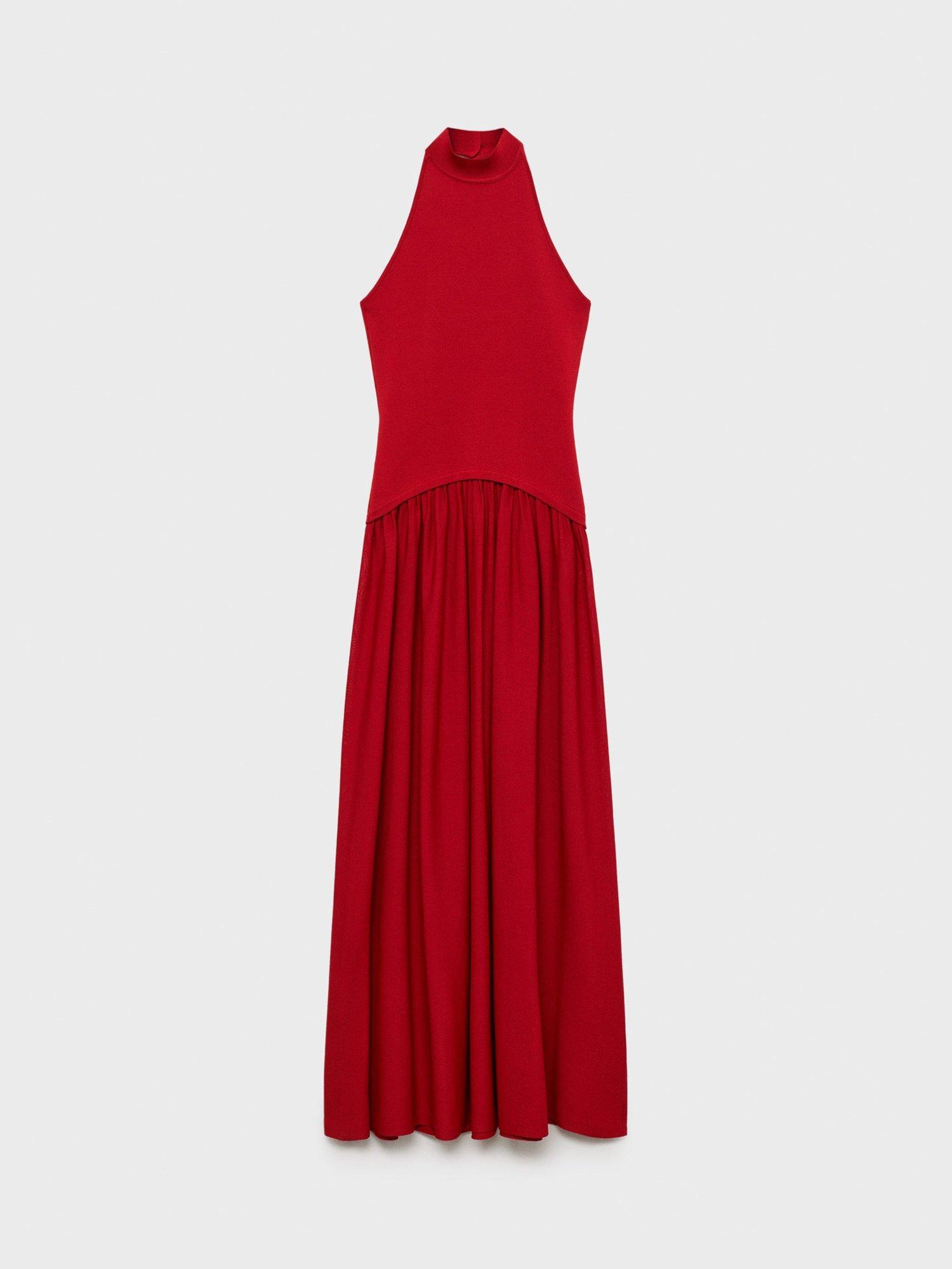 Product image 3 of 7, which shows Mango Marti Sleeveless Maxi Dress, Red, 10